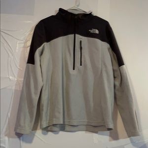 light/dark grey north face sweater
